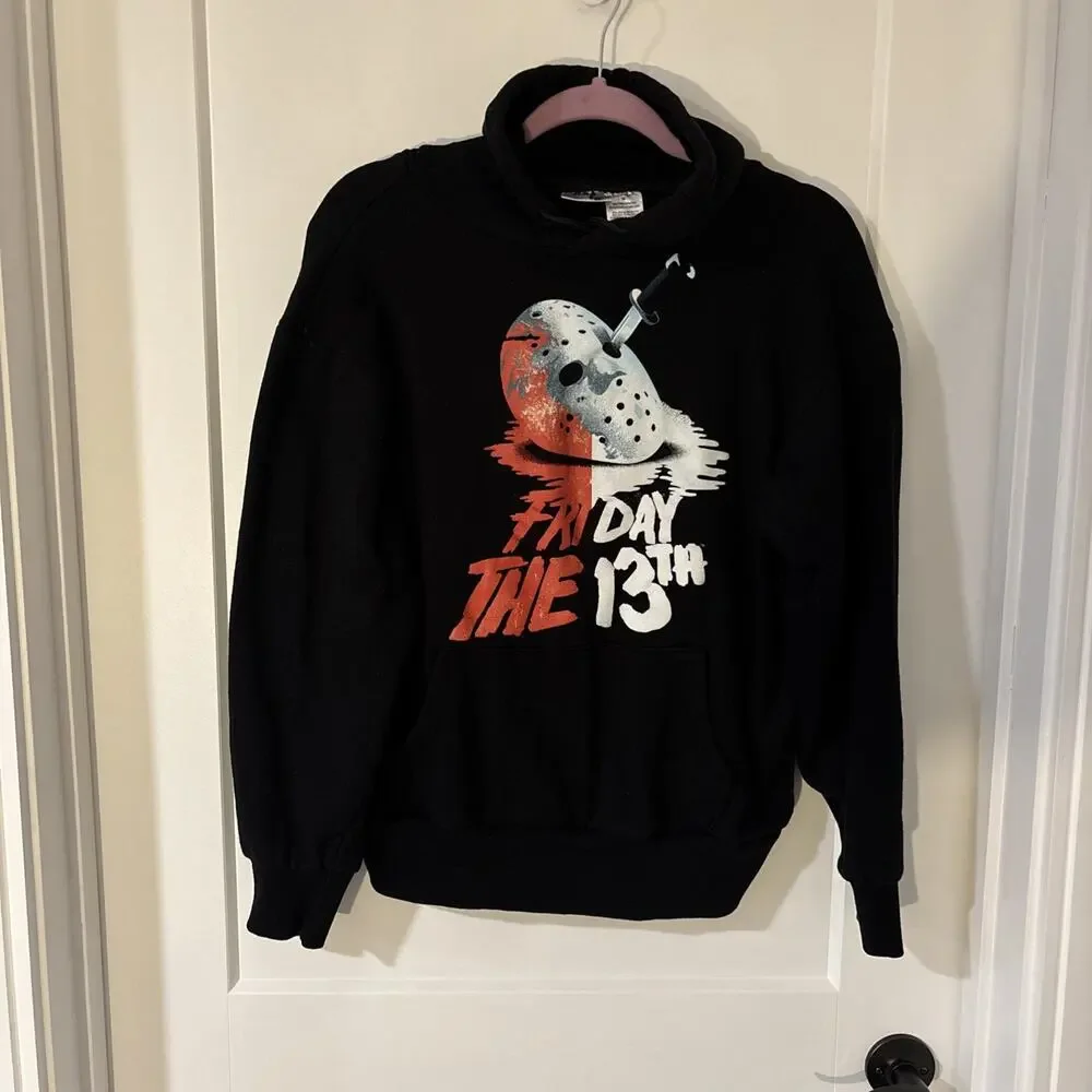 Friday the 13th Jason Voorhees Hoodie Men's M Horror Movie Graphic Sweatshirt